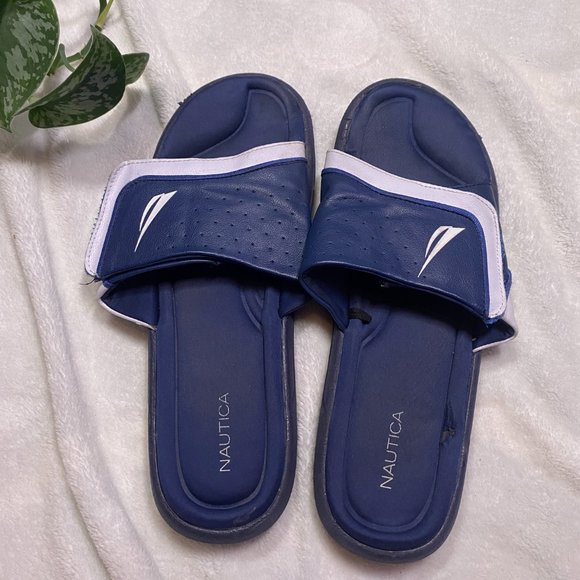 Nautica Montrell Athletic Slide/Slip On Sandals Navy Blue Mens Size 12 - Picture 2 of 6